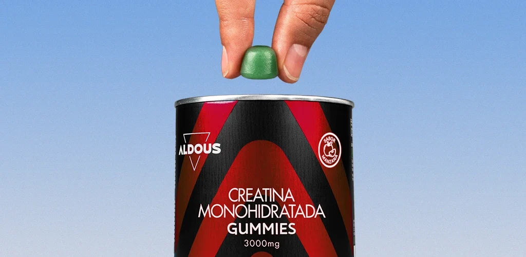 confezione di caramelle gommose alla creatina di Aldous