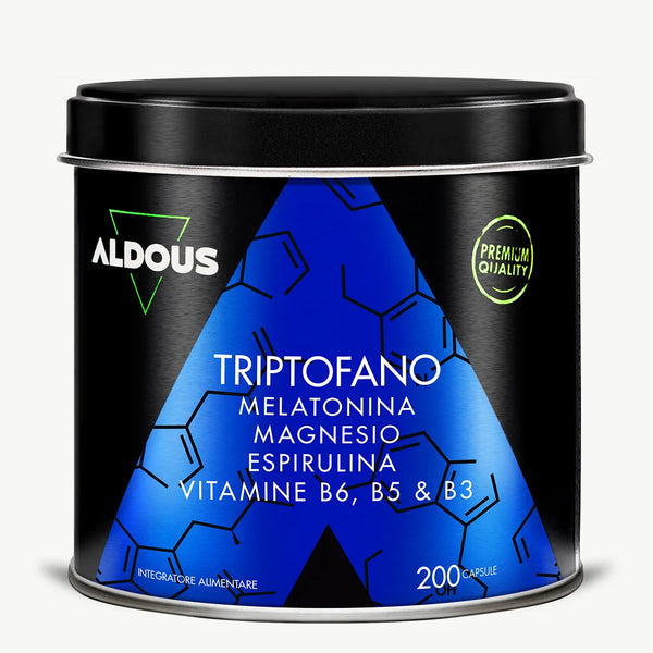 Triptofano con Melatonina, Magnesio, Spirulina e Vitamine