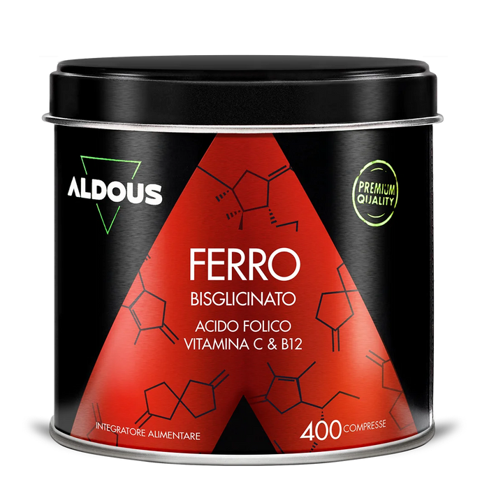 Bisglicinato di Ferro con Vitamina C, Acido Folico e B12