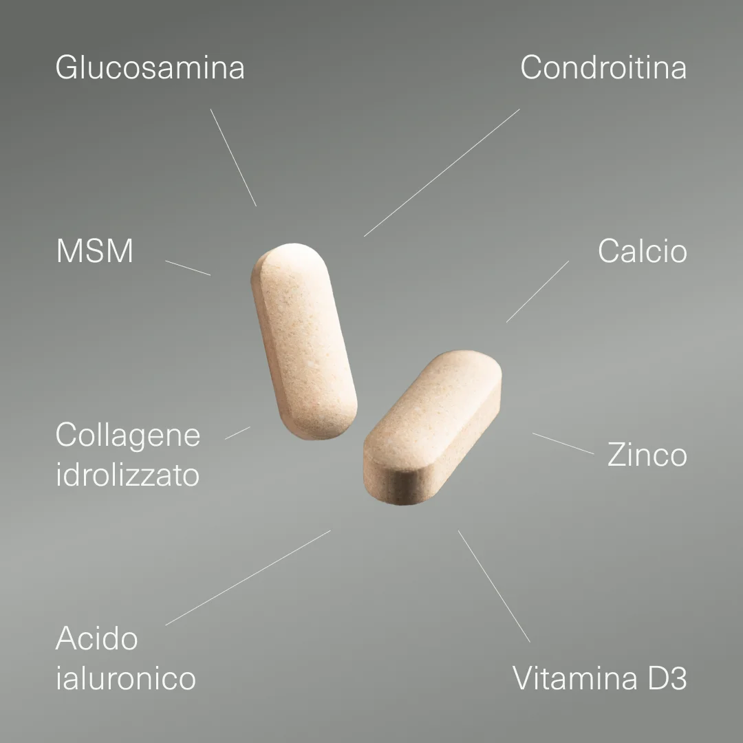 Glucosamina con condroitina, MSM, vitamine e minerali