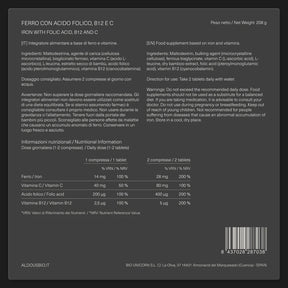 Bisglicinato di Ferro con Vitamina C, Acido Folico e B12