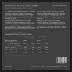 Bisglicinato di Magnesio con Vitamina B5, B6 e C