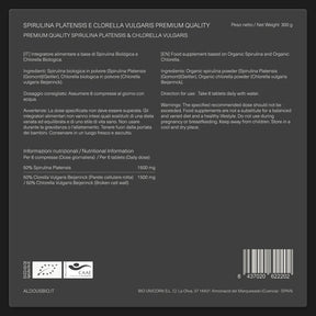 Mix di Spirulina e Clorella Biologica