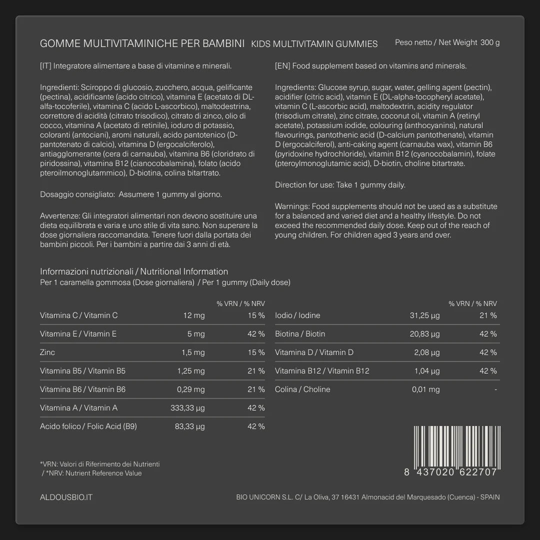 Multivitaminico per bambini Gummies