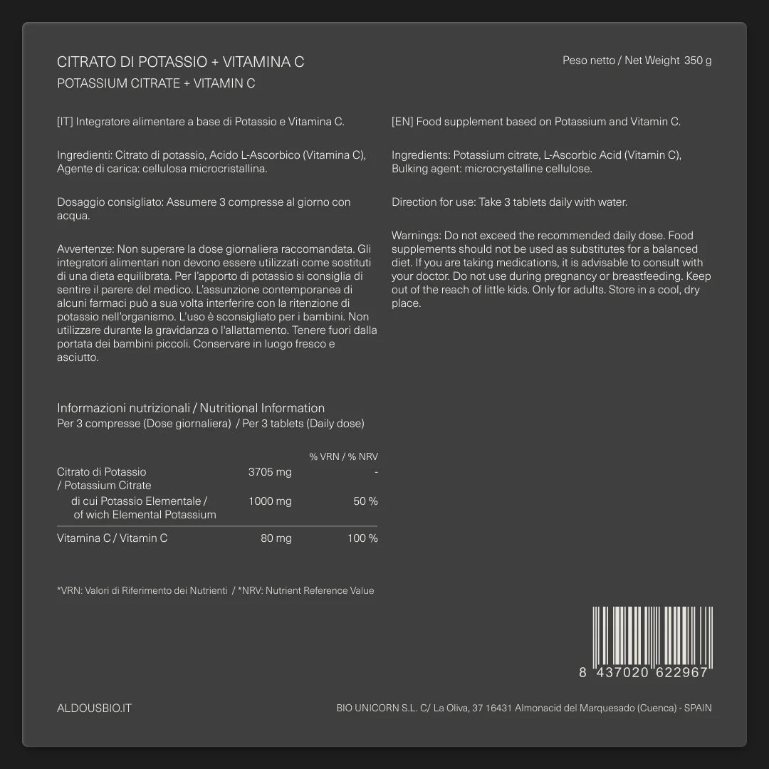 Potassio con Vitamina C