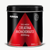 Barattolo di creatina in polvere Aldous. 200 Mesh. Gusto neutro. 500 grammi.