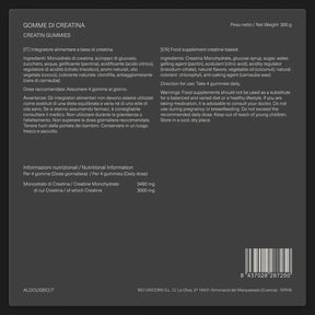 Creatina Monoidrato in Caramelle Gommose