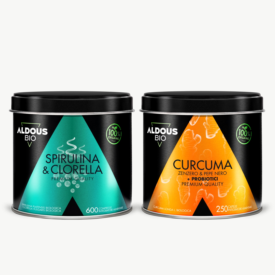 Pack Mix di Spirulina e Clorella Biologica + Curcuma Biologica