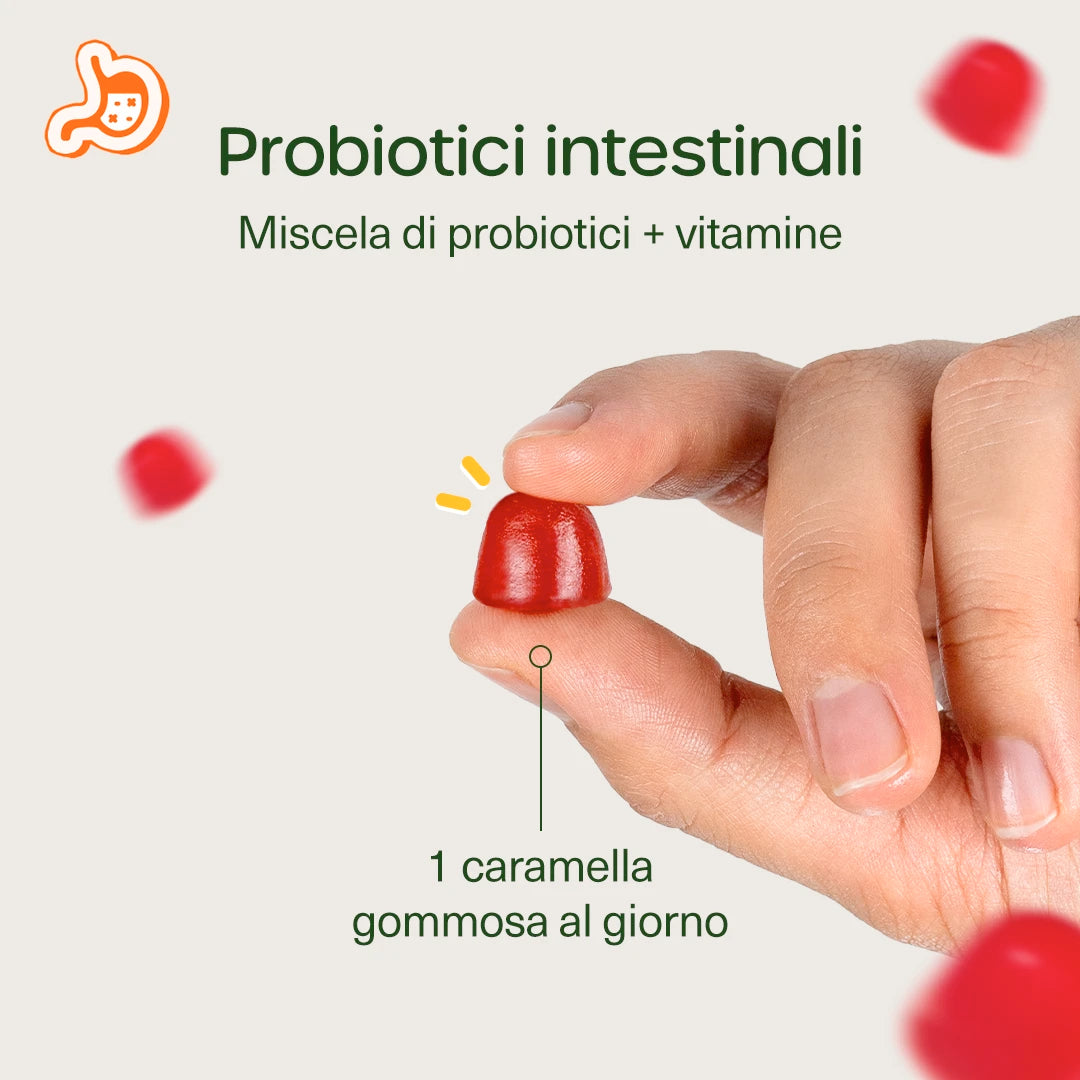 Probiotici con Vitamine per bambini in caramelle gommose