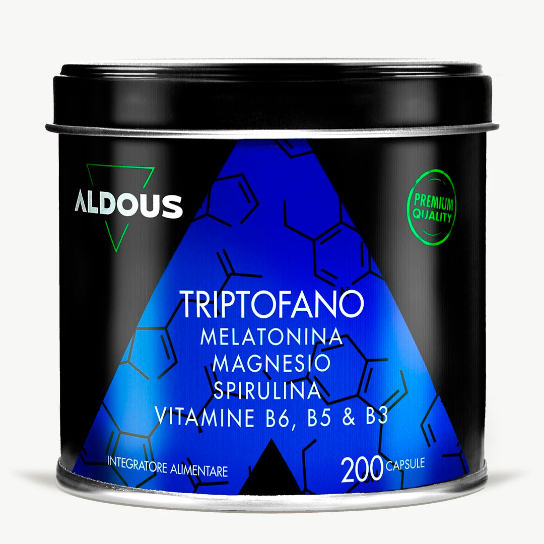 Triptofano con Melatonina, Magnesio, Spirulina e Vitamine